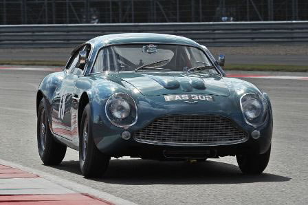 The DB4GT Zagato in the sunshine during practice on Friday.